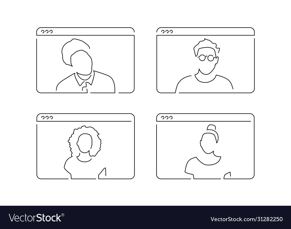 Communication line drawing Royalty Free Vector Image