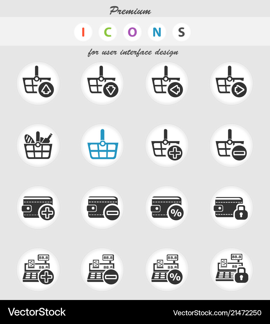 Marketing and e-commerce icon set Royalty Free Vector Image