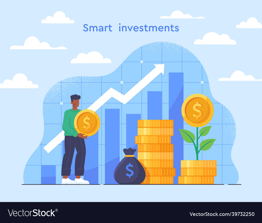 Smart investment concept Royalty Free Vector Image