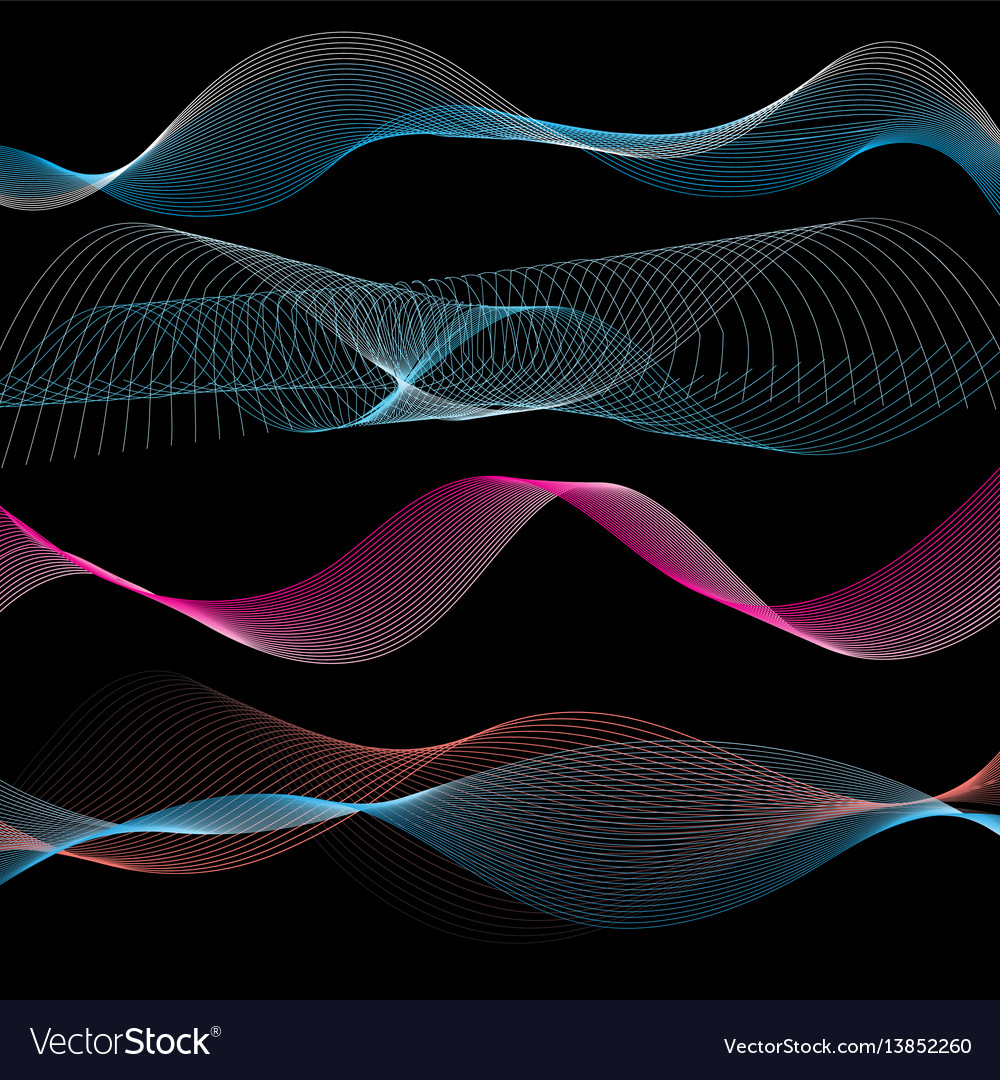Abstract linear waves Royalty Free Vector Image