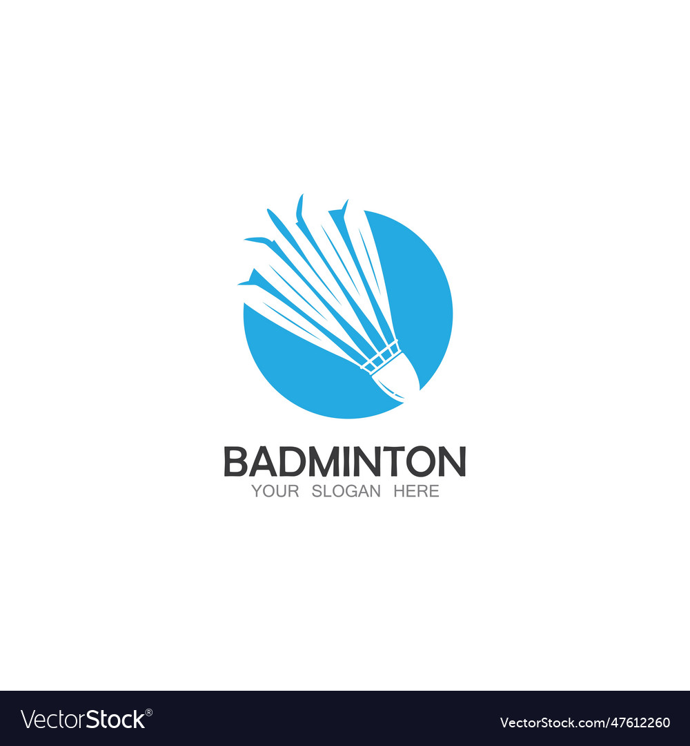 Badminton logo icon design templatebadminton Vector Image