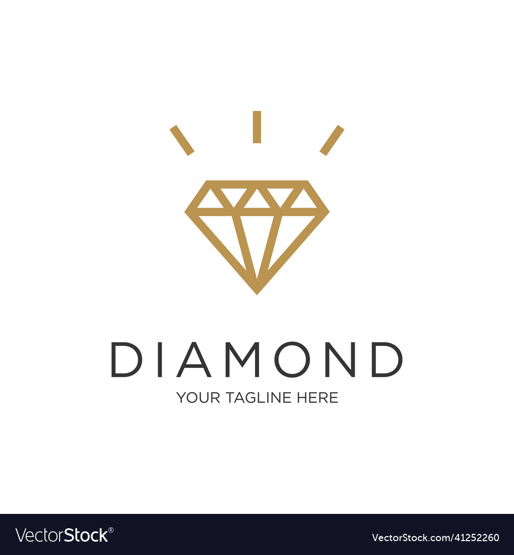 Creative diamond concept logo design template Vector Image