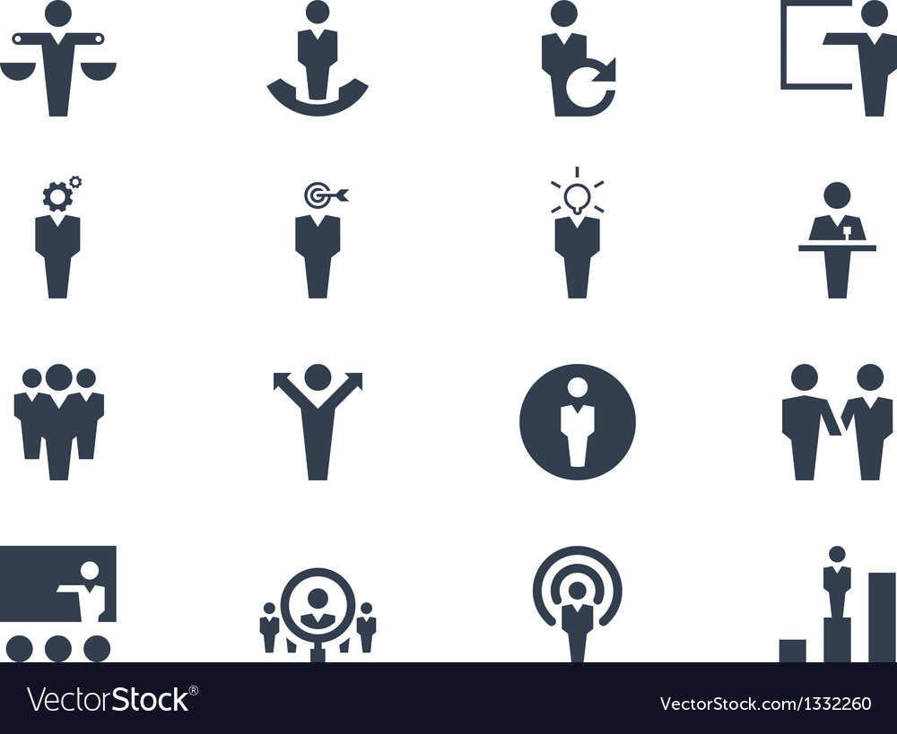 Human resource icons Royalty Free Vector Image