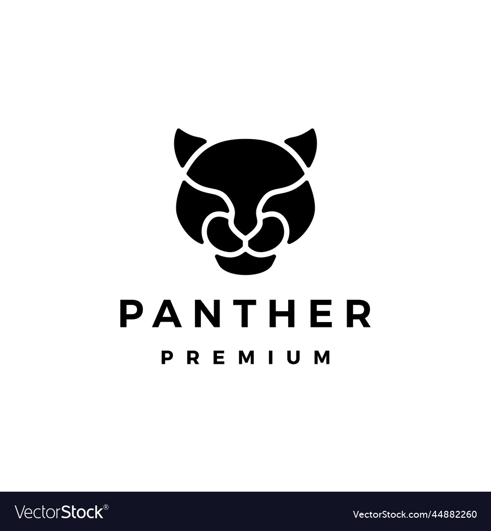 Panther head logo icon Royalty Free Vector Image