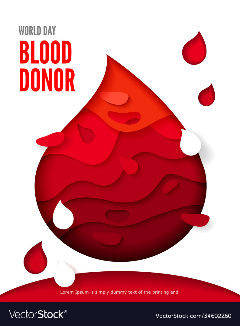 World Blood Donor Day Posters Or Invitations Vector Image