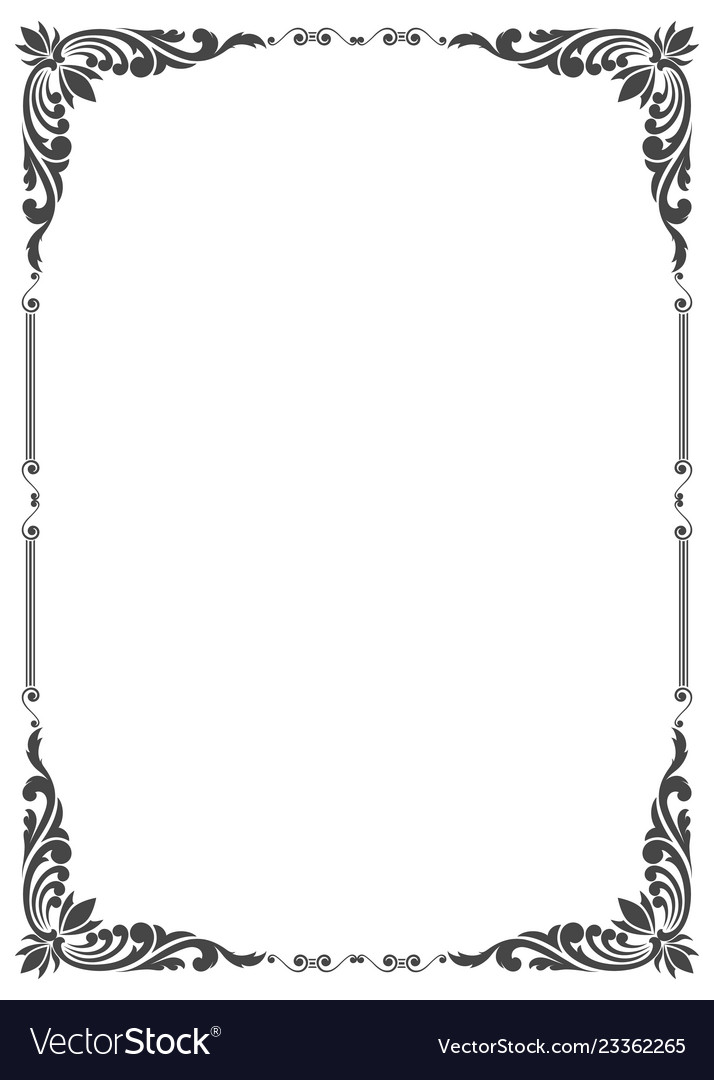 Decorative frame Royalty Free Vector Image - VectorStock