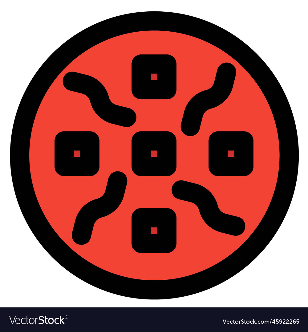 Shuizhu dish outline icon Royalty Free Vector Image