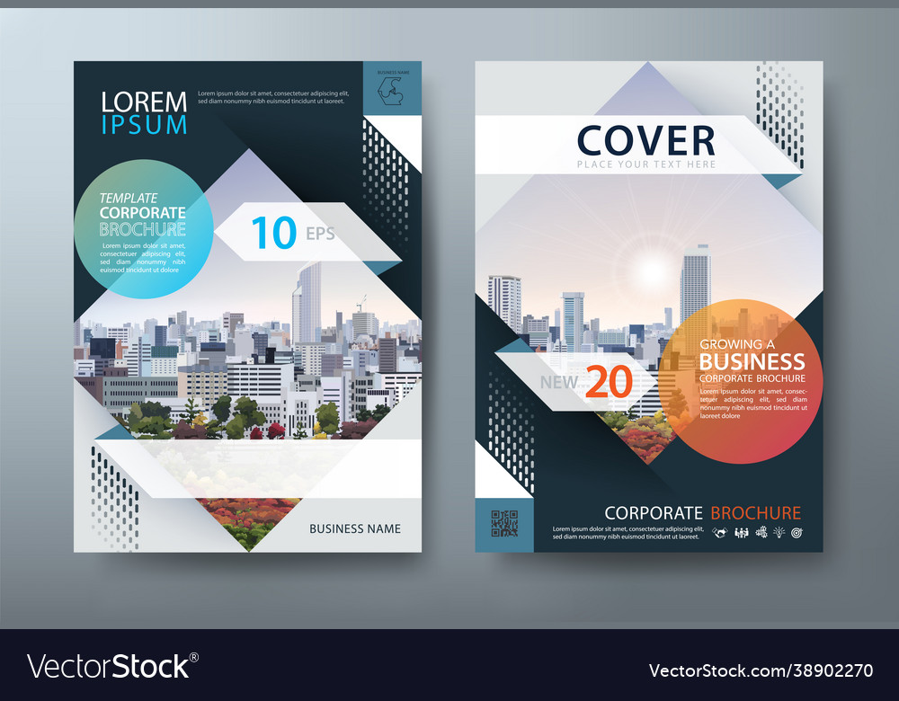 Annual report brochure flyer cover template Vector Image