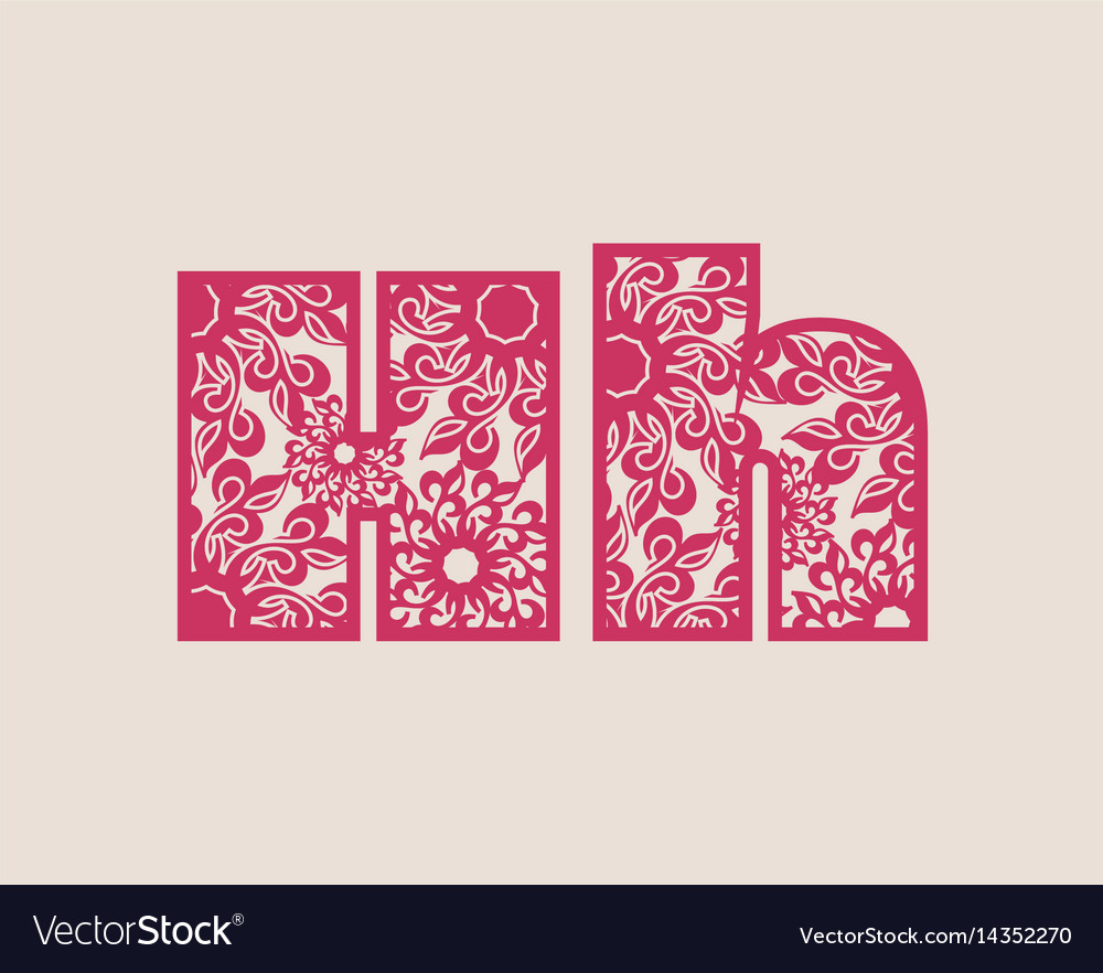 Decorative alphabet font Royalty Free Vector Image
