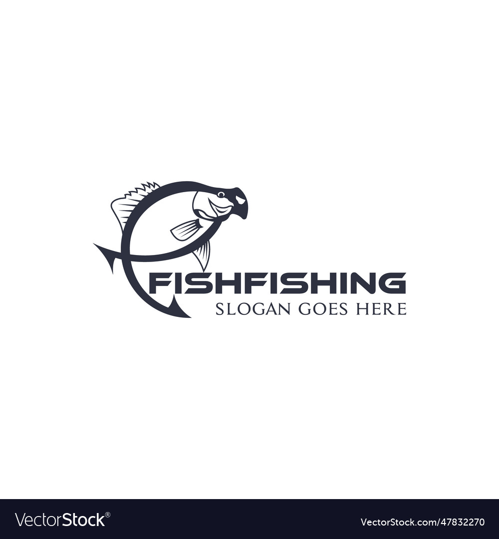 Fish fishing logo image Royalty Free Vector Image