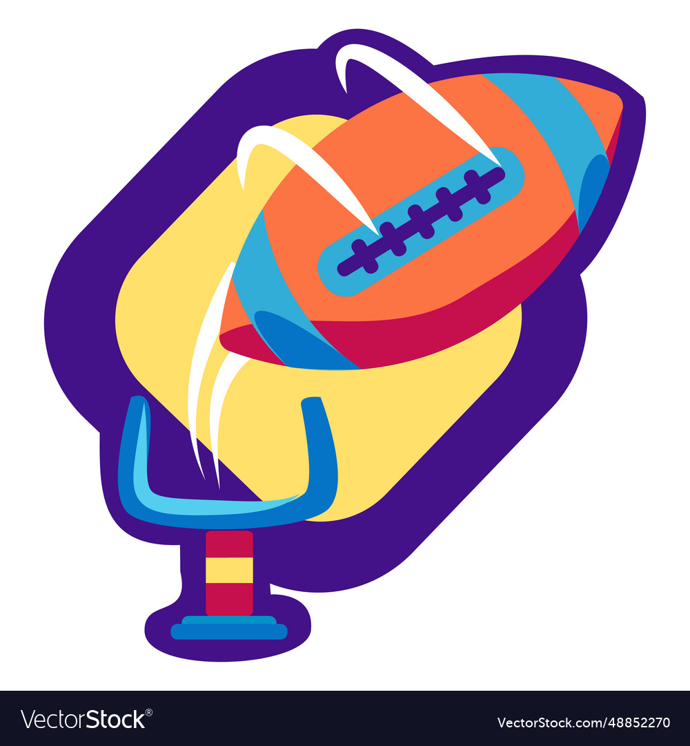 Football badge flat Royalty Free Vector Image - VectorStock