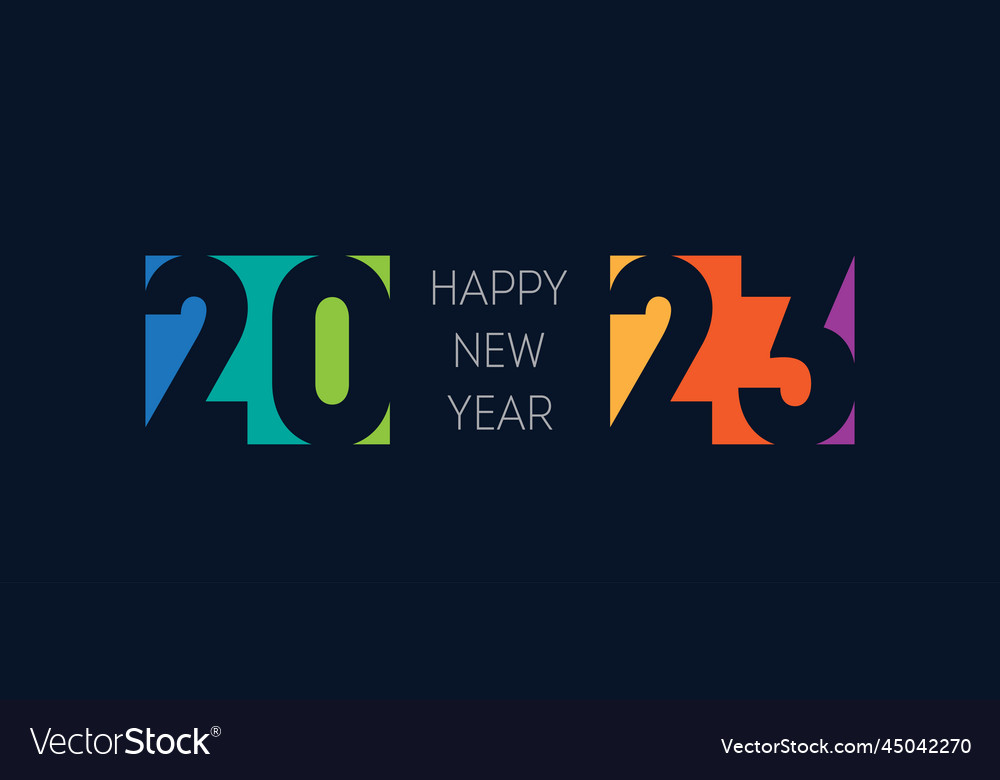 Happy new year 2023 horizontal banner bright Vector Image