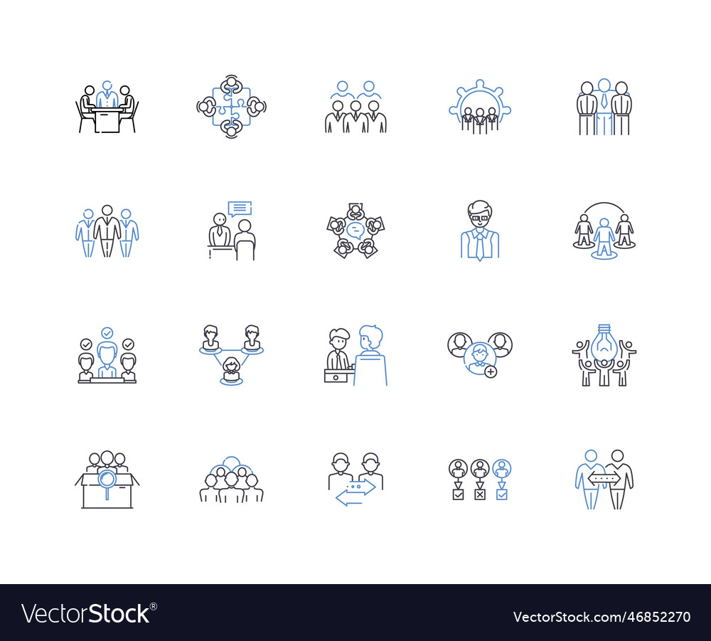 Legal Counsel Line Icons Collection Advocate Vector Image 6140