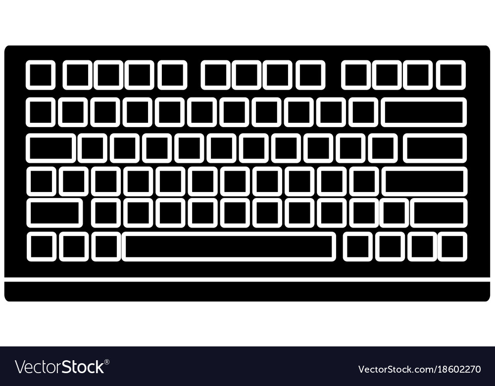 Pc keyboard device Royalty Free Vector Image - VectorStock