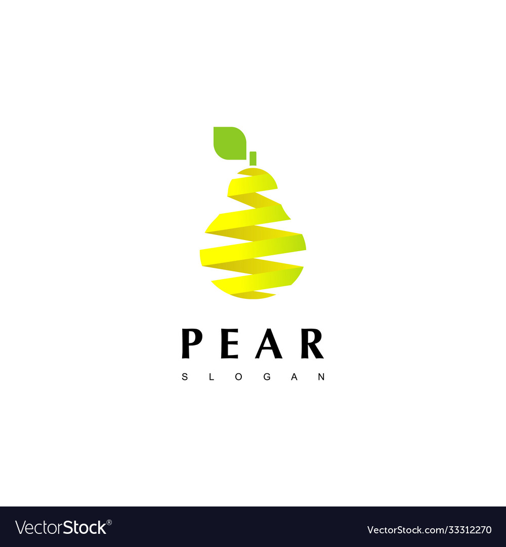 Pear logo design inspiration Royalty Free Vector Image