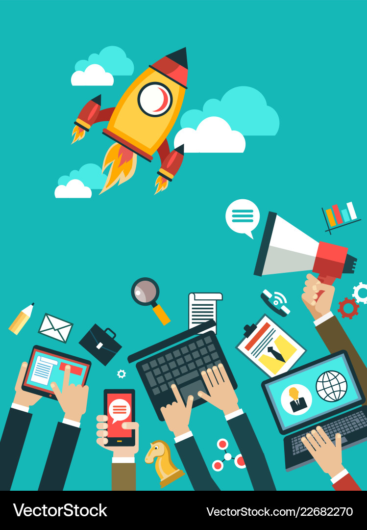 Startup concepts Royalty Free Vector Image - VectorStock