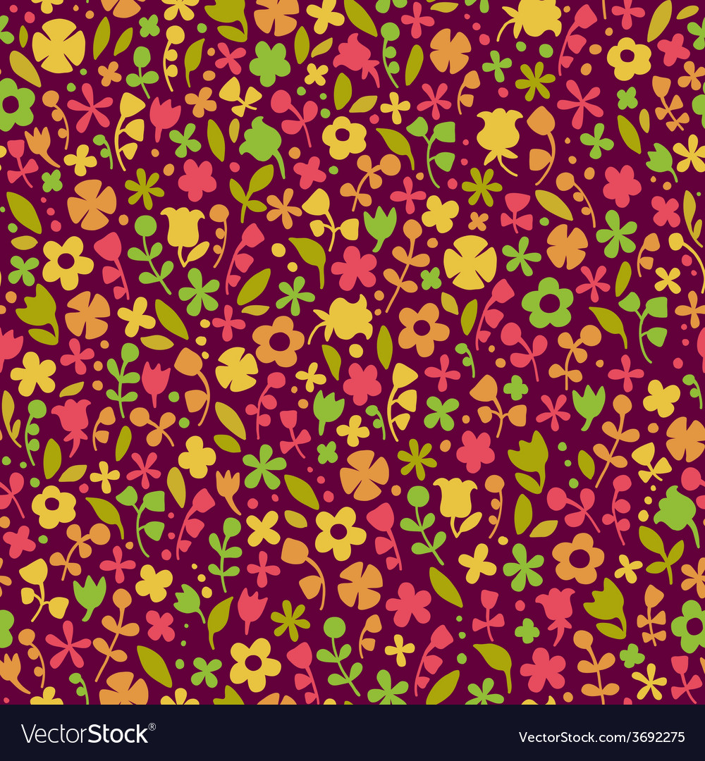 Bright seamless texture with flowers endless