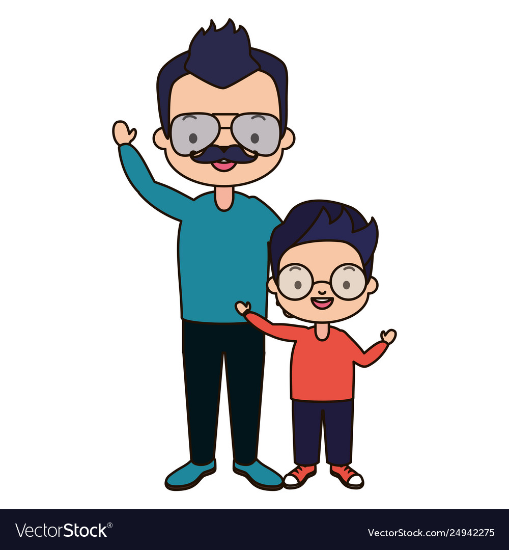 Dad and son Royalty Free Vector Image - VectorStock