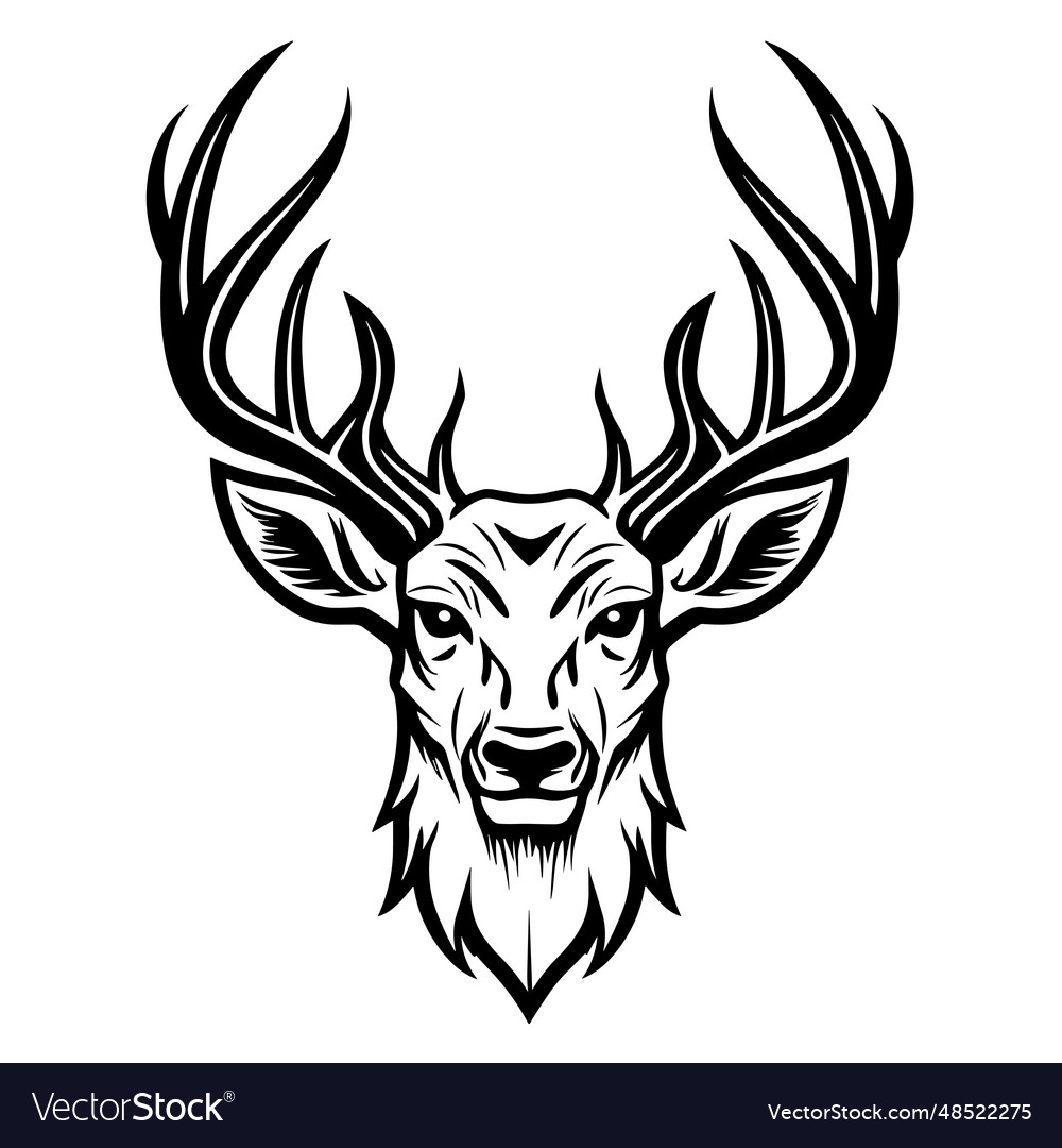 Deer silhouettes Royalty Free Vector Image - VectorStock