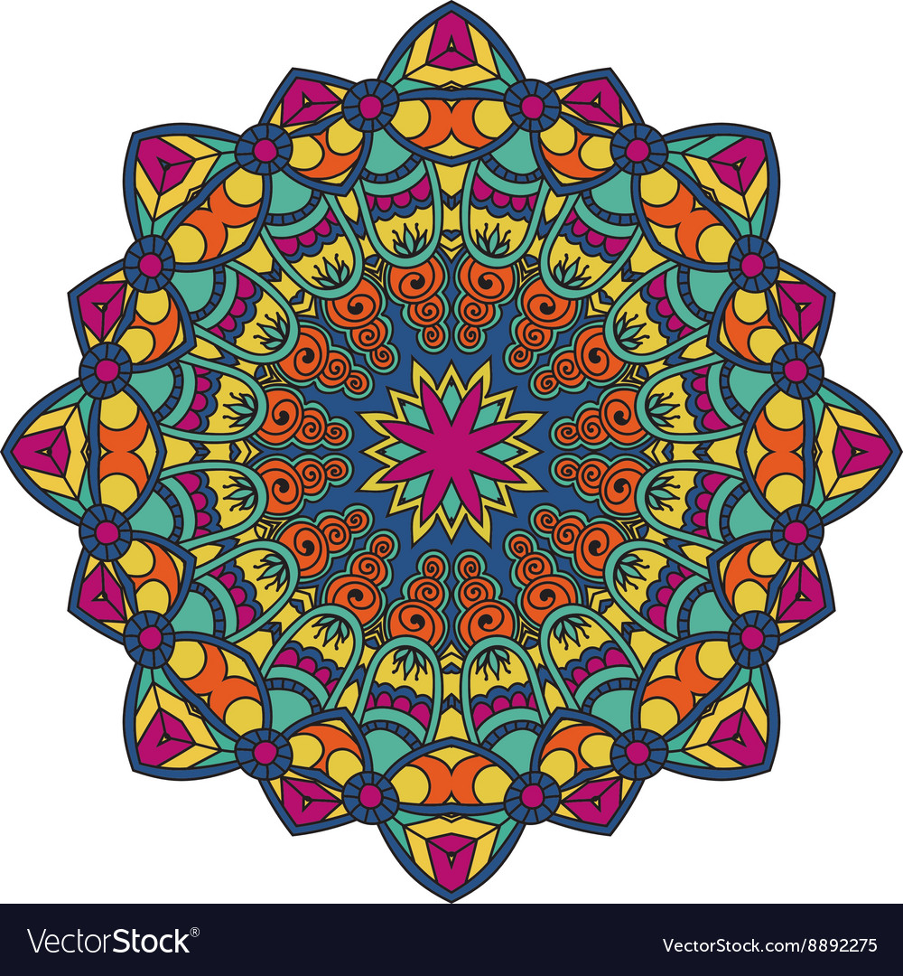 Mandala runde Ornament Muster Jahrgang