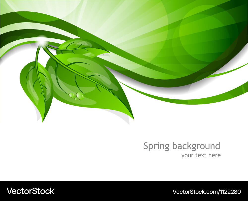 Background with leaves Royalty Free Vector Image