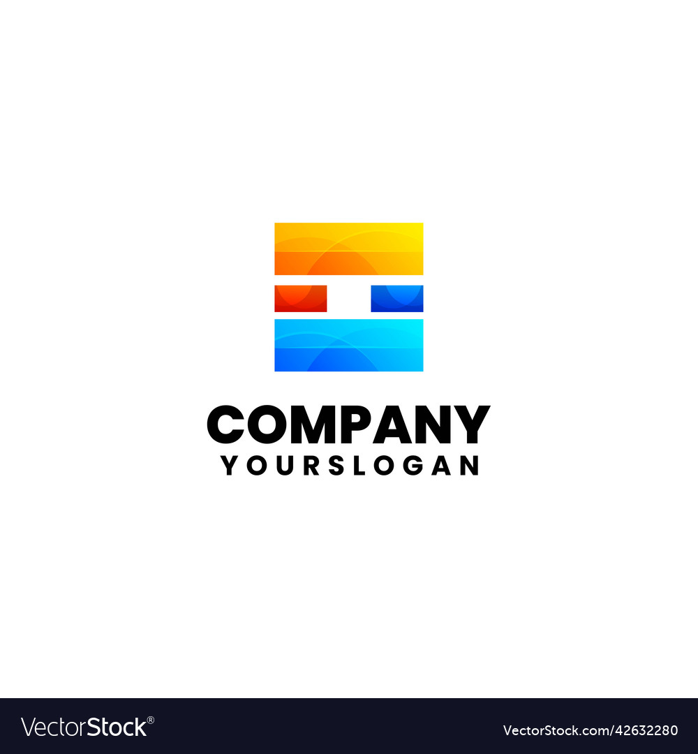 Colorful modern letter box logo design Royalty Free Vector