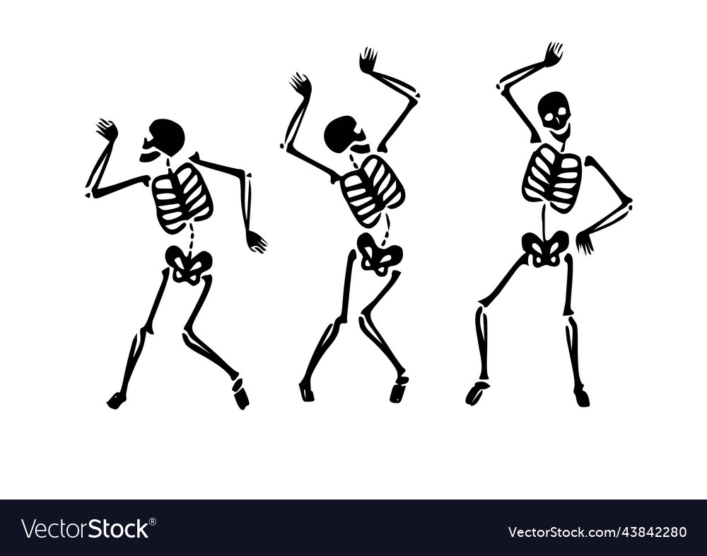 Dancing skeleton image Royalty Free Vector Image