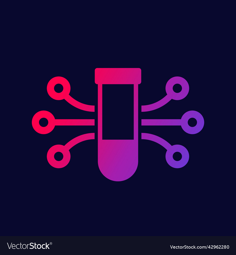 Lab sample analysis icon