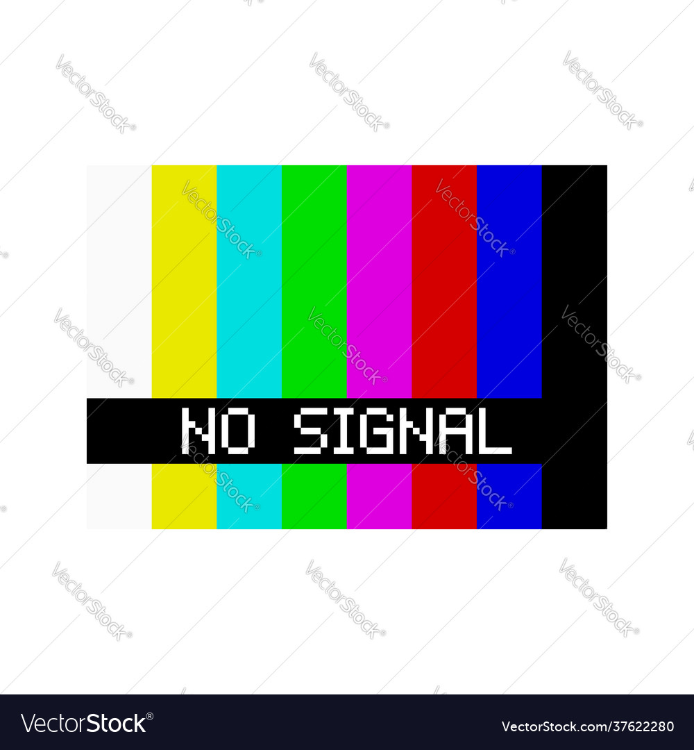 Old Tv No Signal Screen Test Pattern Royalty Free Vector