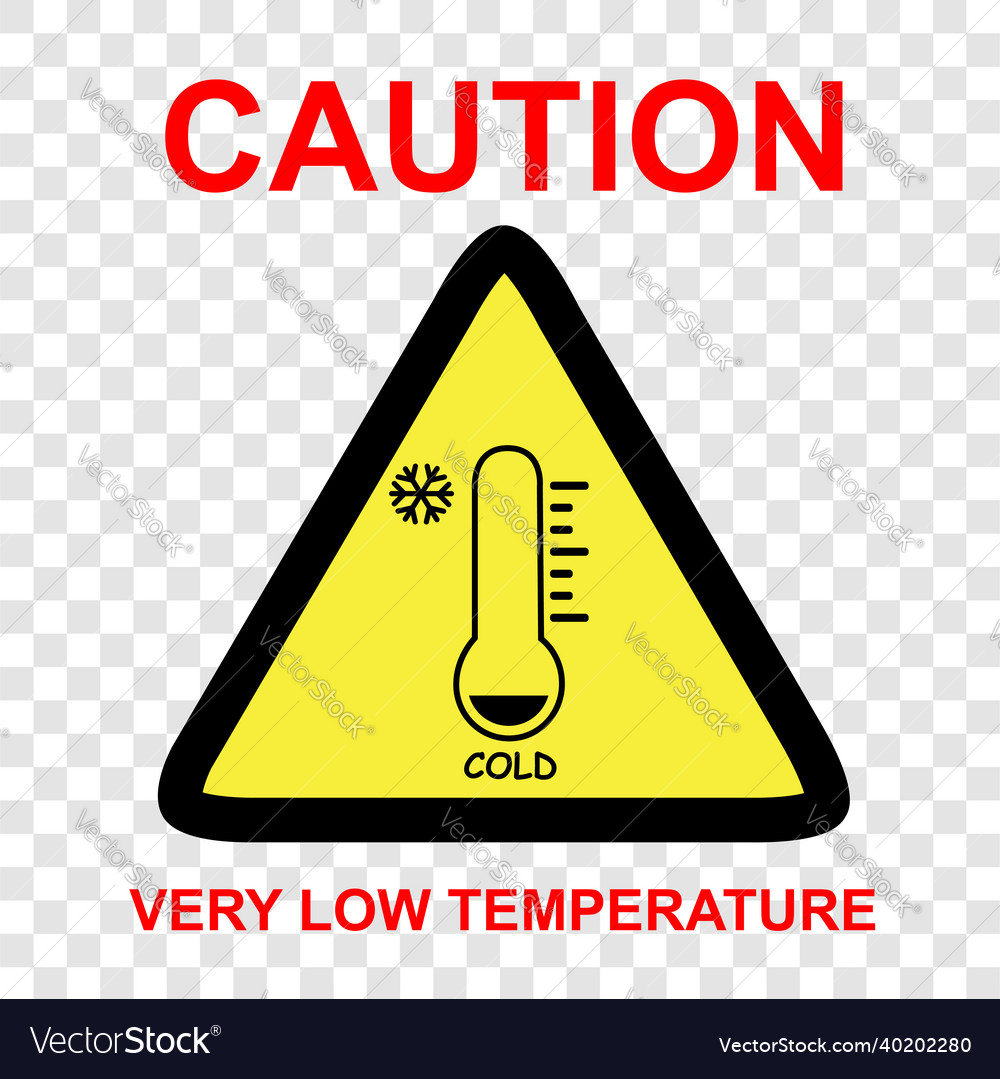 Simple sign very low temperature at transparent Vector Image