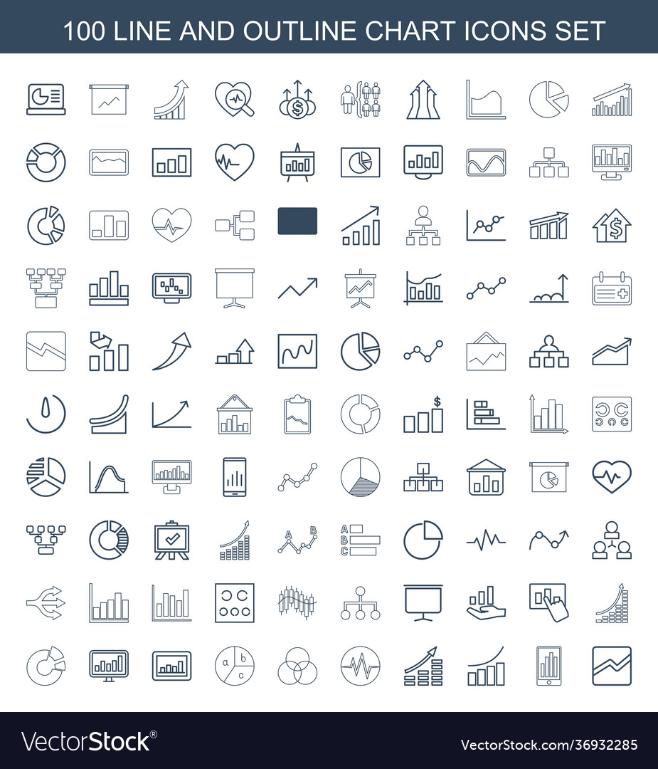 Diagramm Icons Lizenzfreies Vektorbild - VectorStock