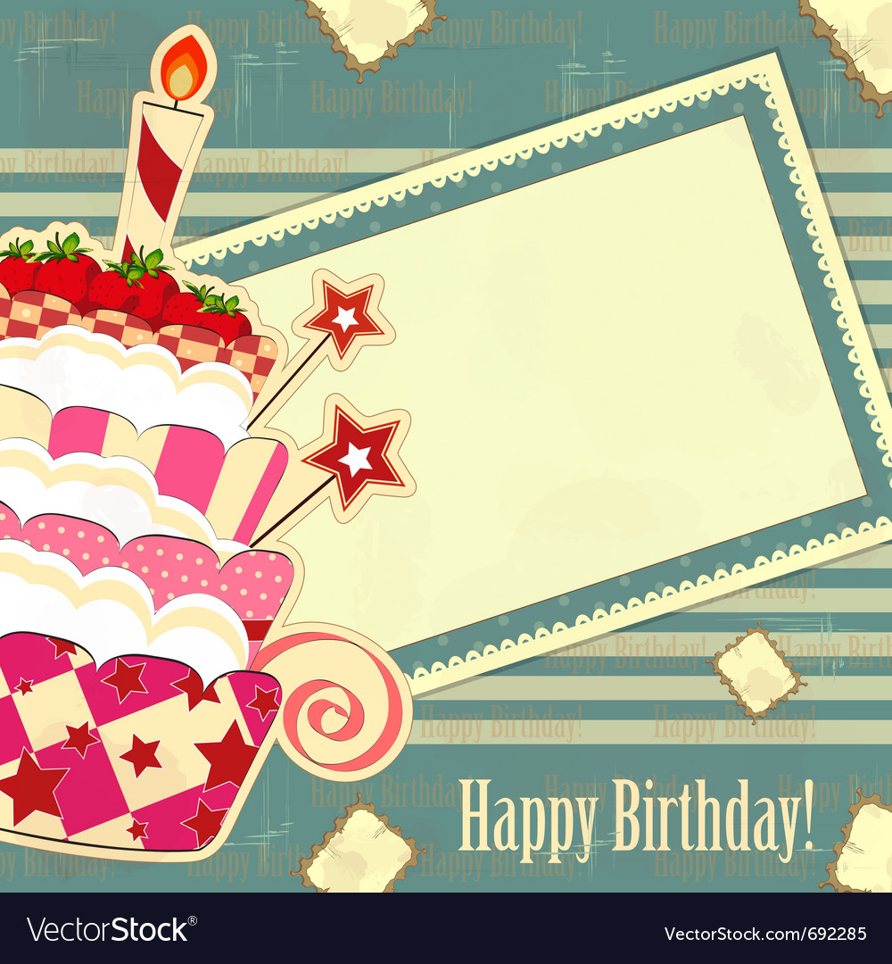 Happy birthday vintage Royalty Free Vector Image