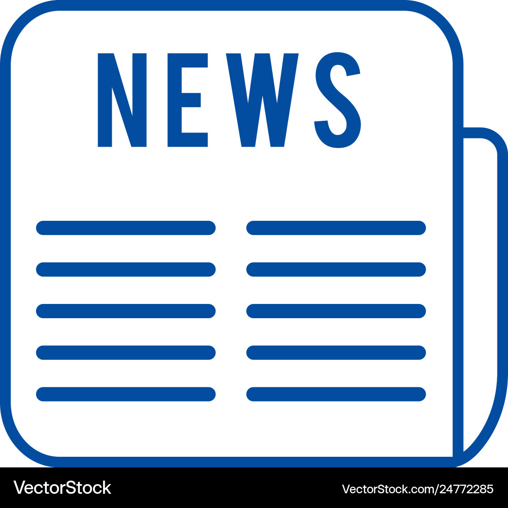 News line icon concept flat symbol Royalty Free Vector Image