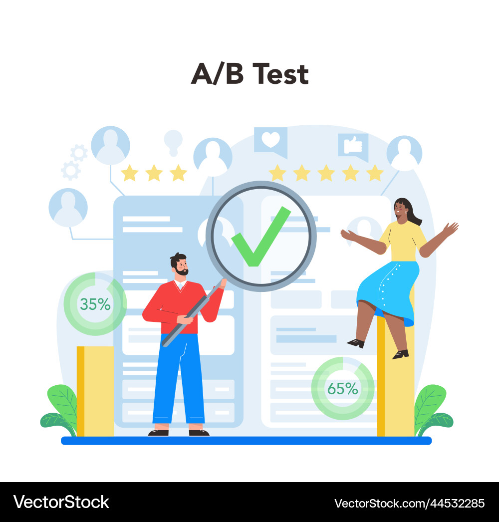 Ux ui designer concept app interface improvement Vector Image