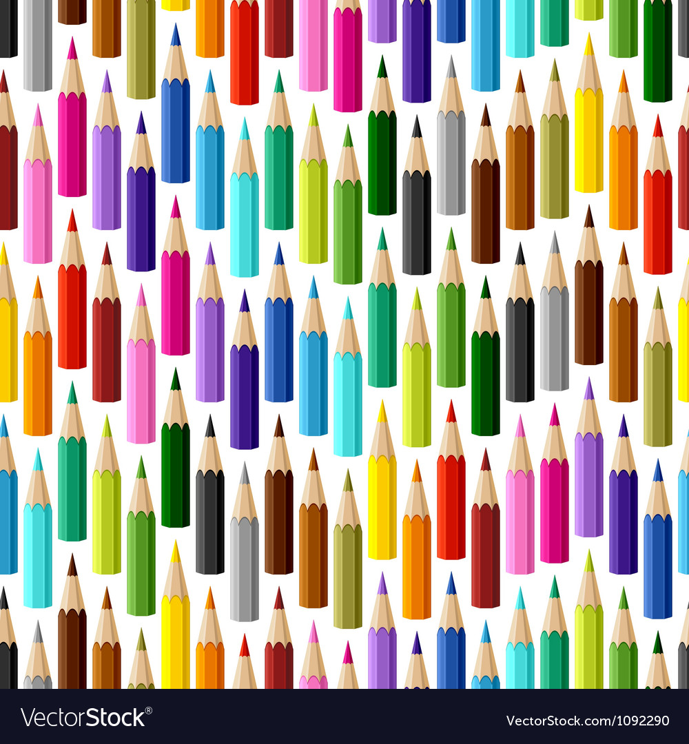 Background with colored pencils seamless pattern Vector Image