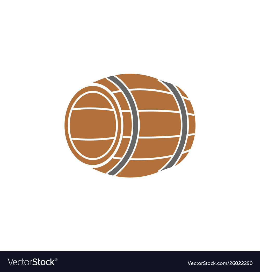 Barrel icon on background for graphic and web Vector Image