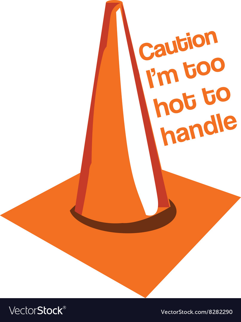 Caution Cone Royalty Free Vector Image VectorStock
