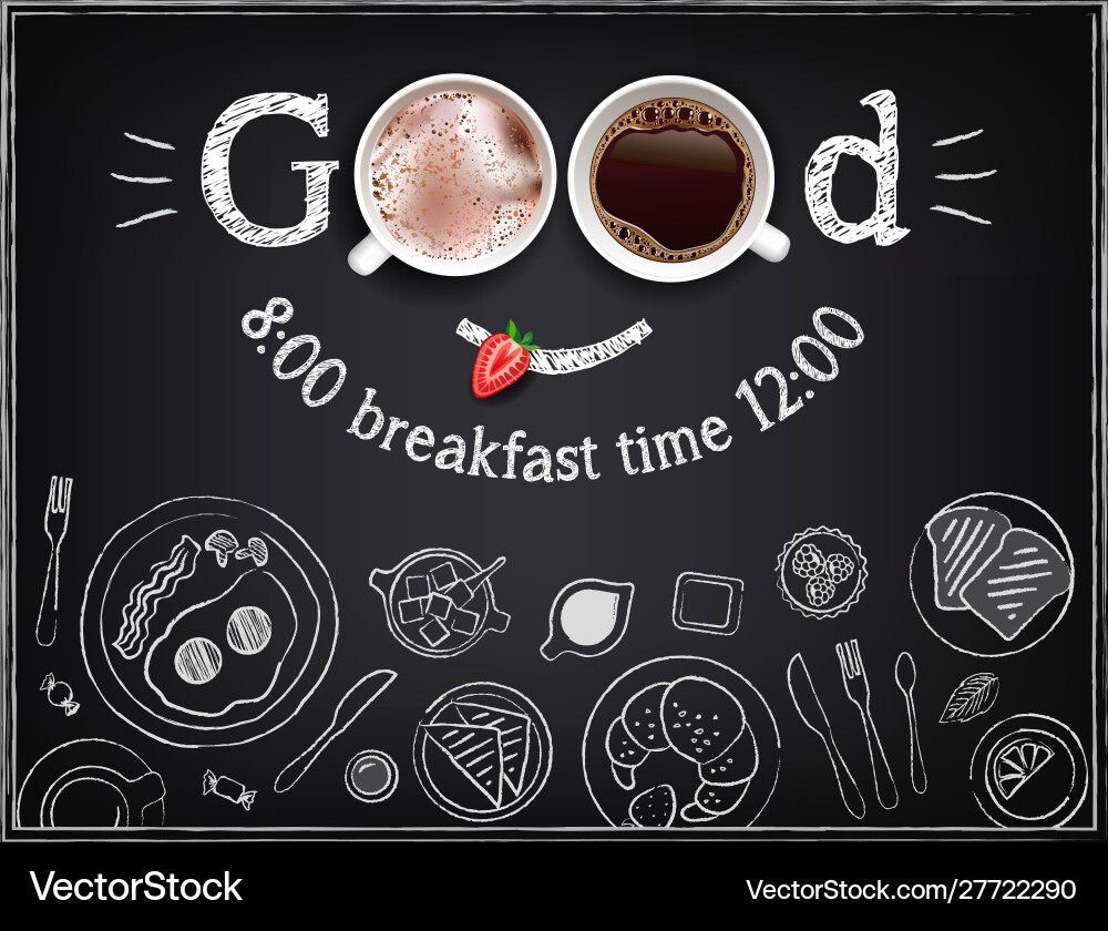 Collection breakfast food Royalty Free Vector Image