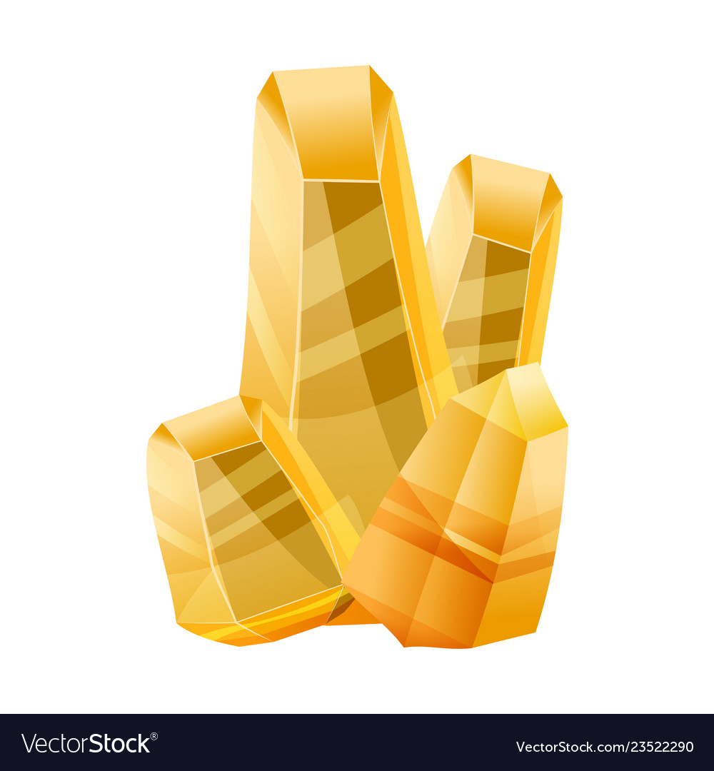 Crystal stone or precious yellow colors Royalty Free Vector