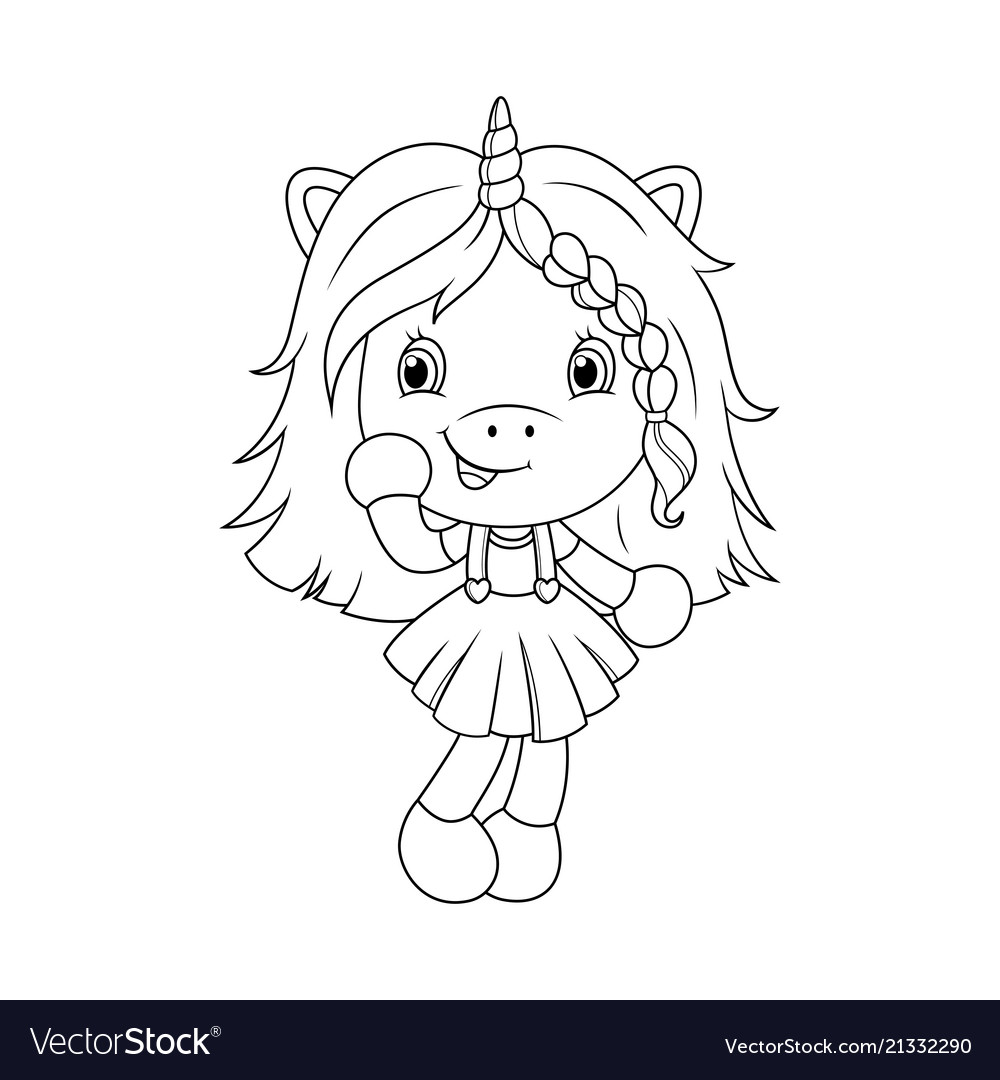 cute unicorn coloring page