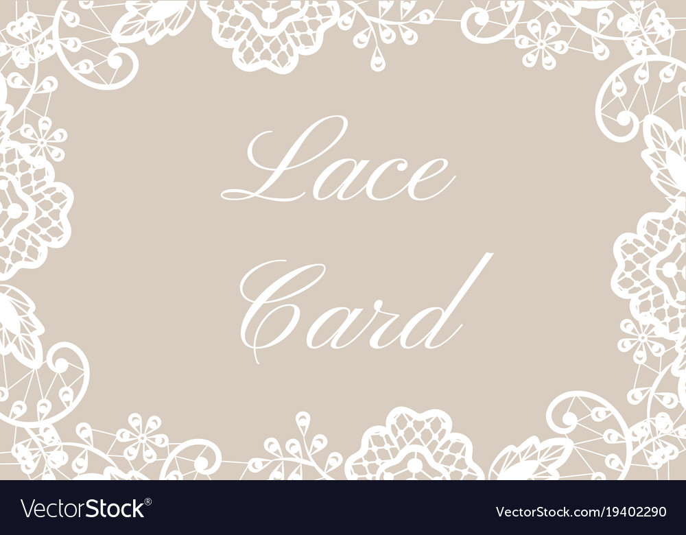 lace border card royalty free vector image vectorstock