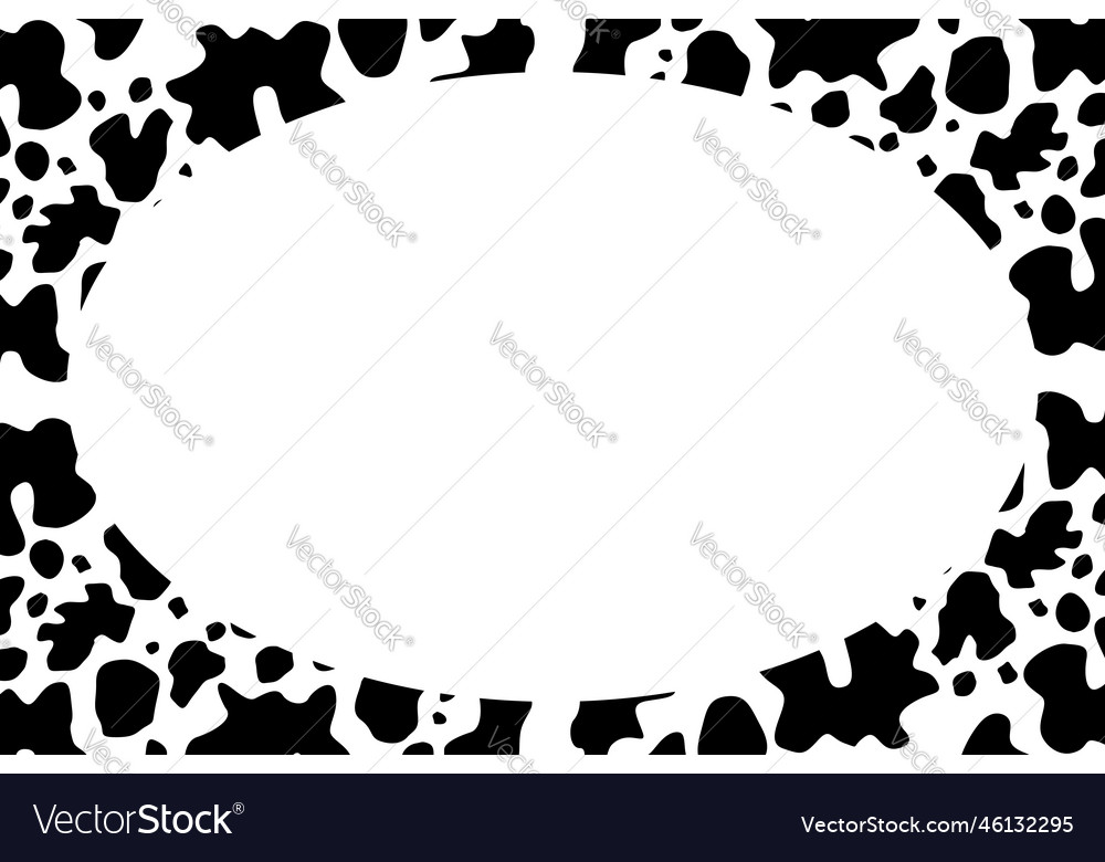 Black and white cowhide pattern with text area