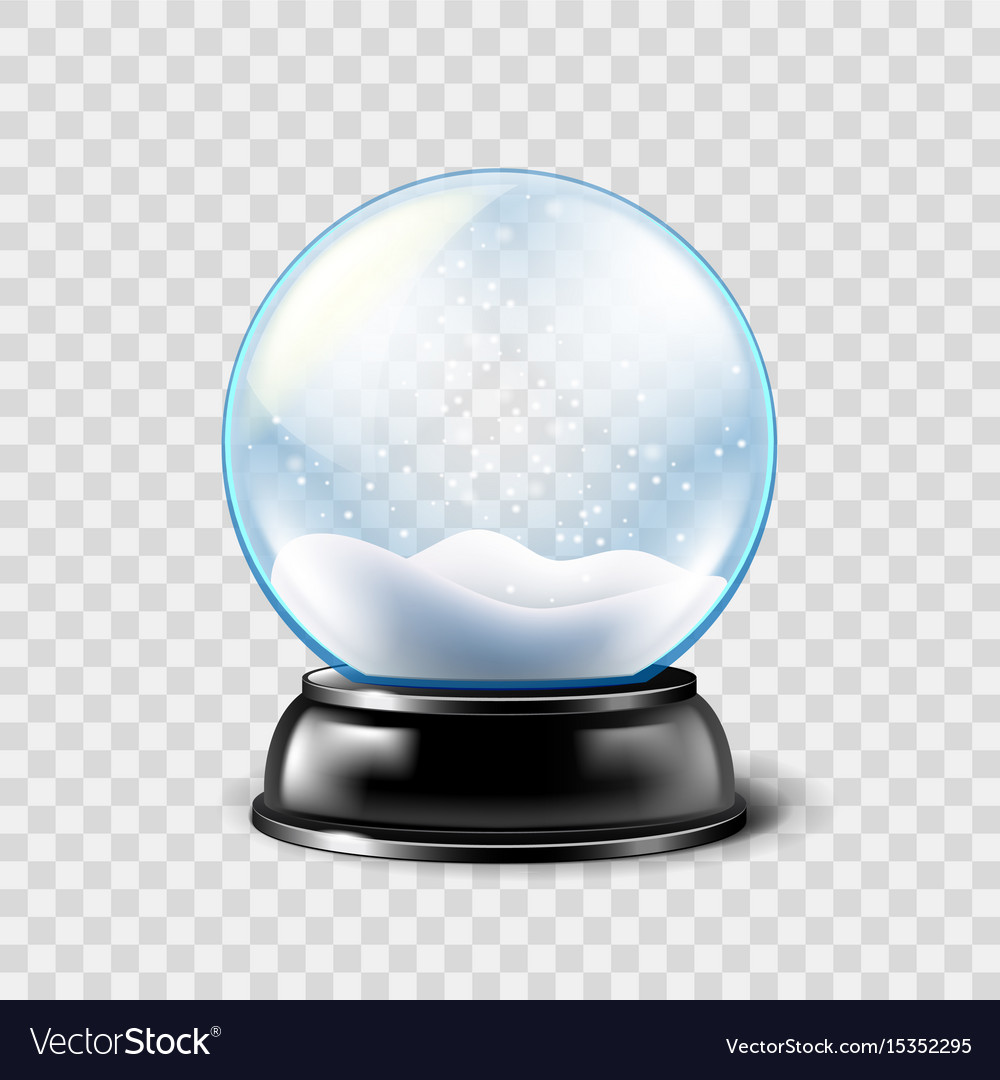 Christmas snow globe isolated Royalty Free Vector Image