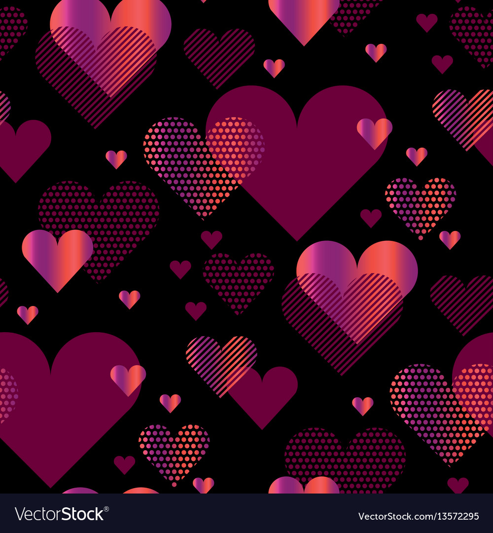 Love heart concept with black backdrop simple Vector Image