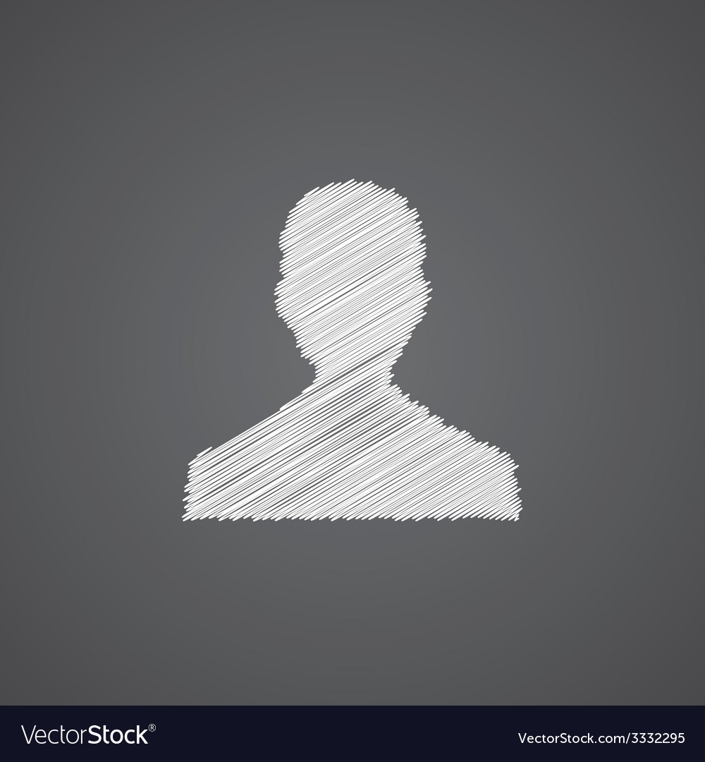 Male profile sketch logo doodle icon Royalty Free Vector