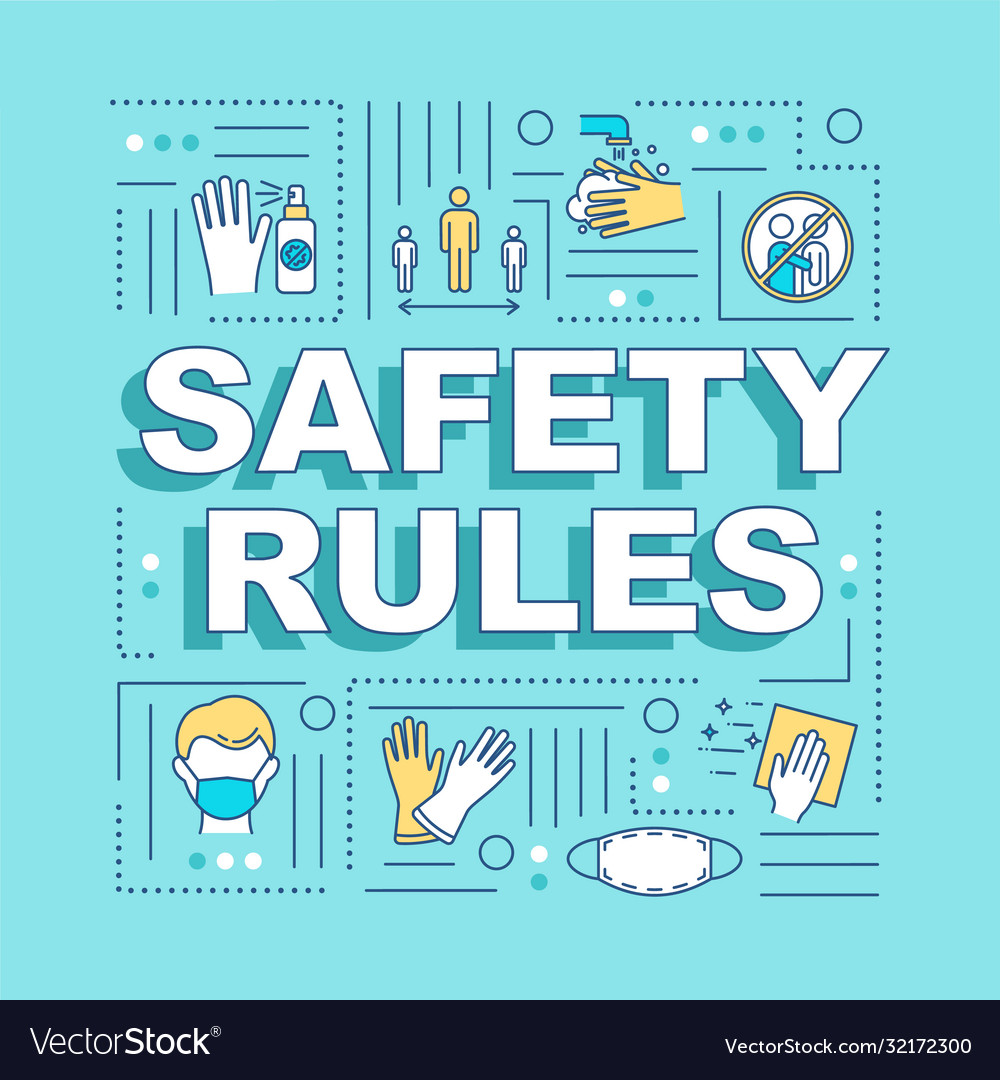 safety-rules-word-concepts-banner-royalty-free-vector-image