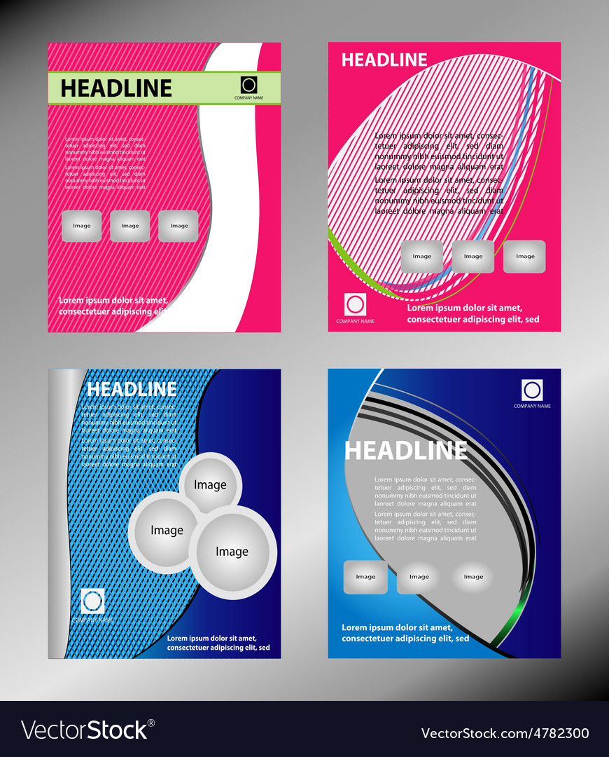 Set of flyer design web templates brochure Vector Image Set of flyer design web templates brochure Vector Image