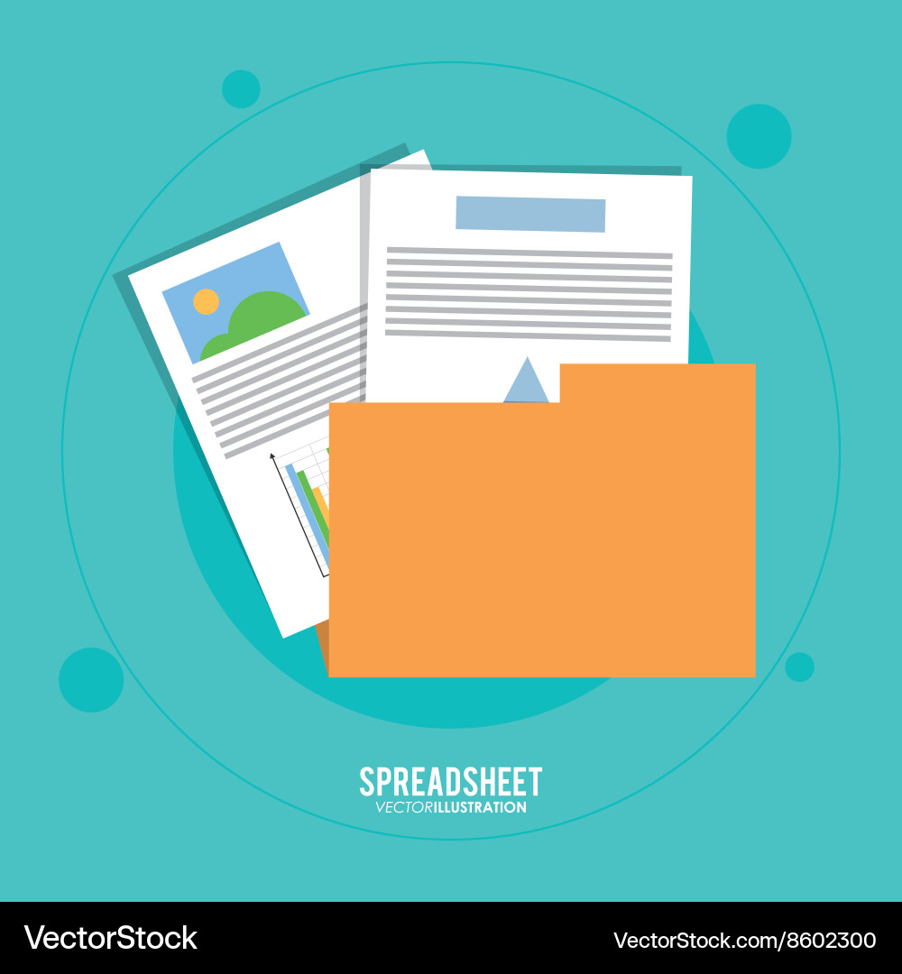 Spreadsheet design business and infographic Vector Image