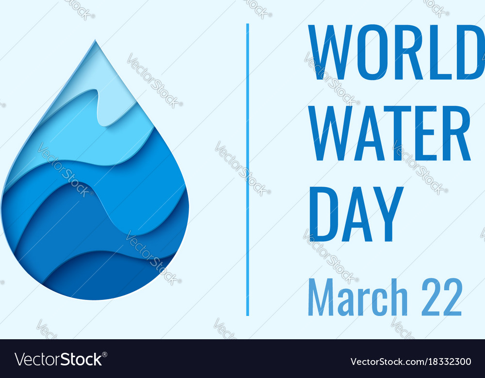 World water day - waterdrop concept Royalty Free Vector