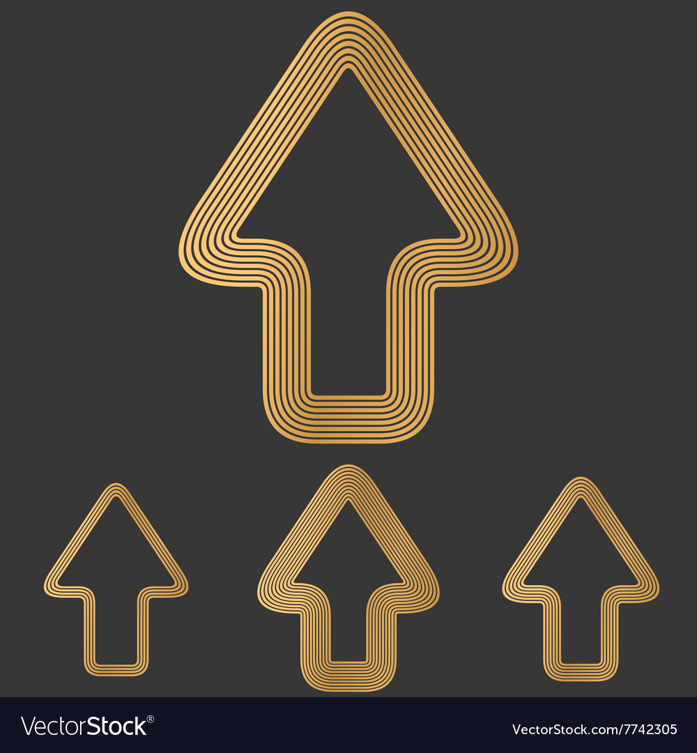 Bronze line forward logo design set